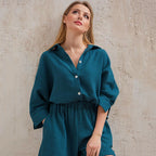 Jasmin - pyjama en gaze de coton pour femme