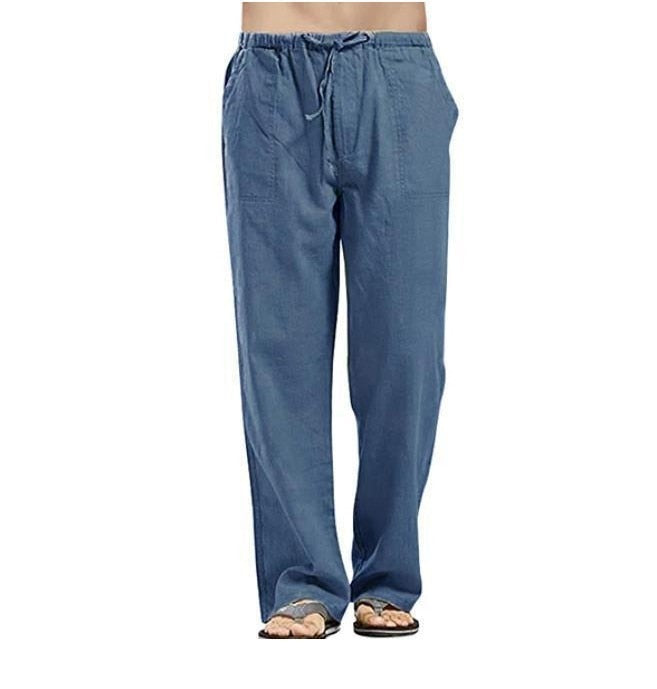 Multi-Pocket Linen Trousers