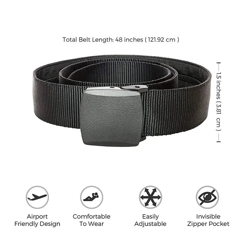 Anti-theft Belt with Secret Wallet