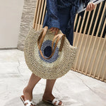 Sac de Plage en Osier "Oeil" avec Fermeture