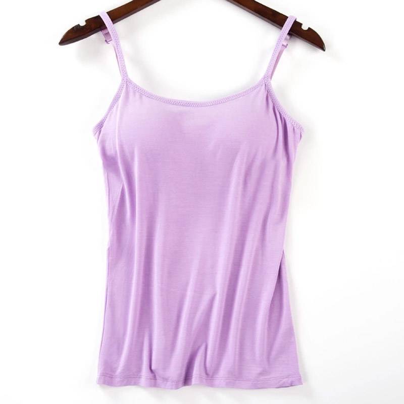 Tank top with built-in bra
