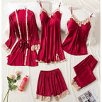 Ensemble de pyjama en satin - 5 pièces