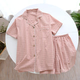 Pyjama en Gaze de Coton Chemise & Short Mixte - Printemps/ Été