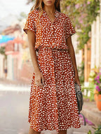 Robe chemise d'été légère à imprimé