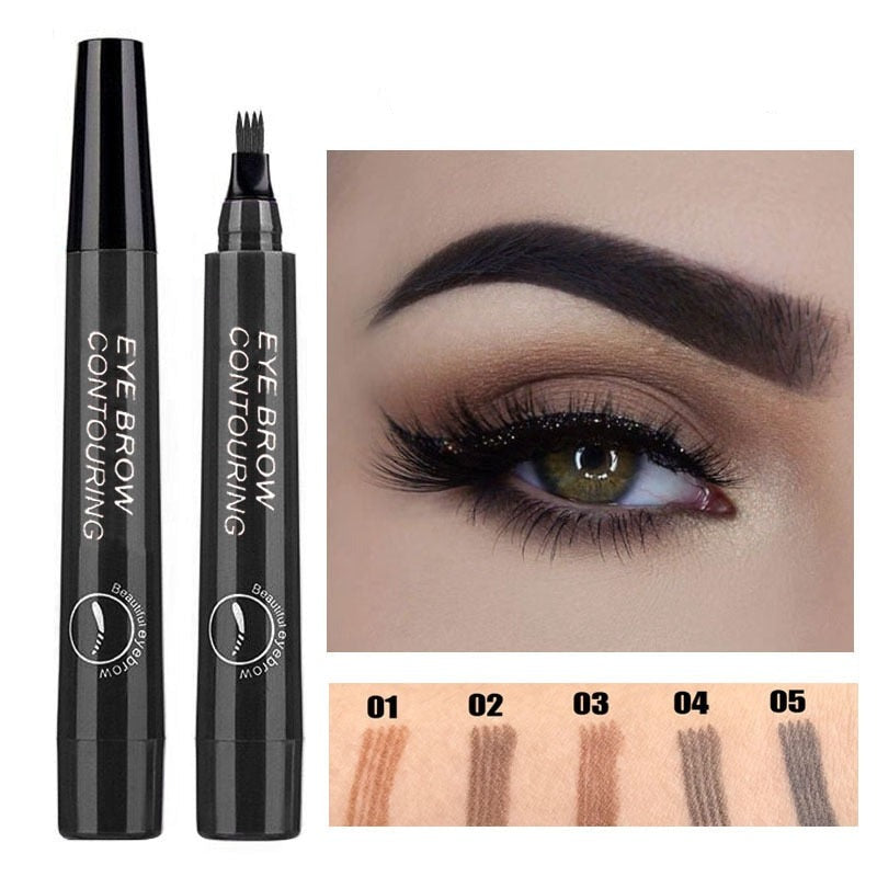BROW PEN - 4-tip eyebrow felt-tip pen - BUY 1 GET 1 FREE