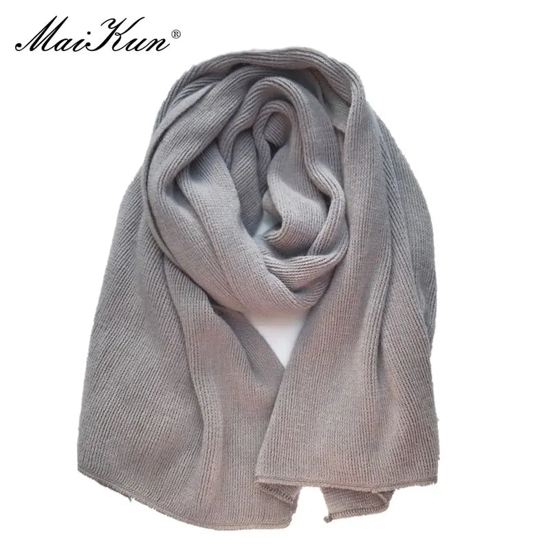 Chunky & Long Knit Scarf - Cashmere Softness
