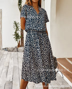 Robe chemise d'été légère à imprimé