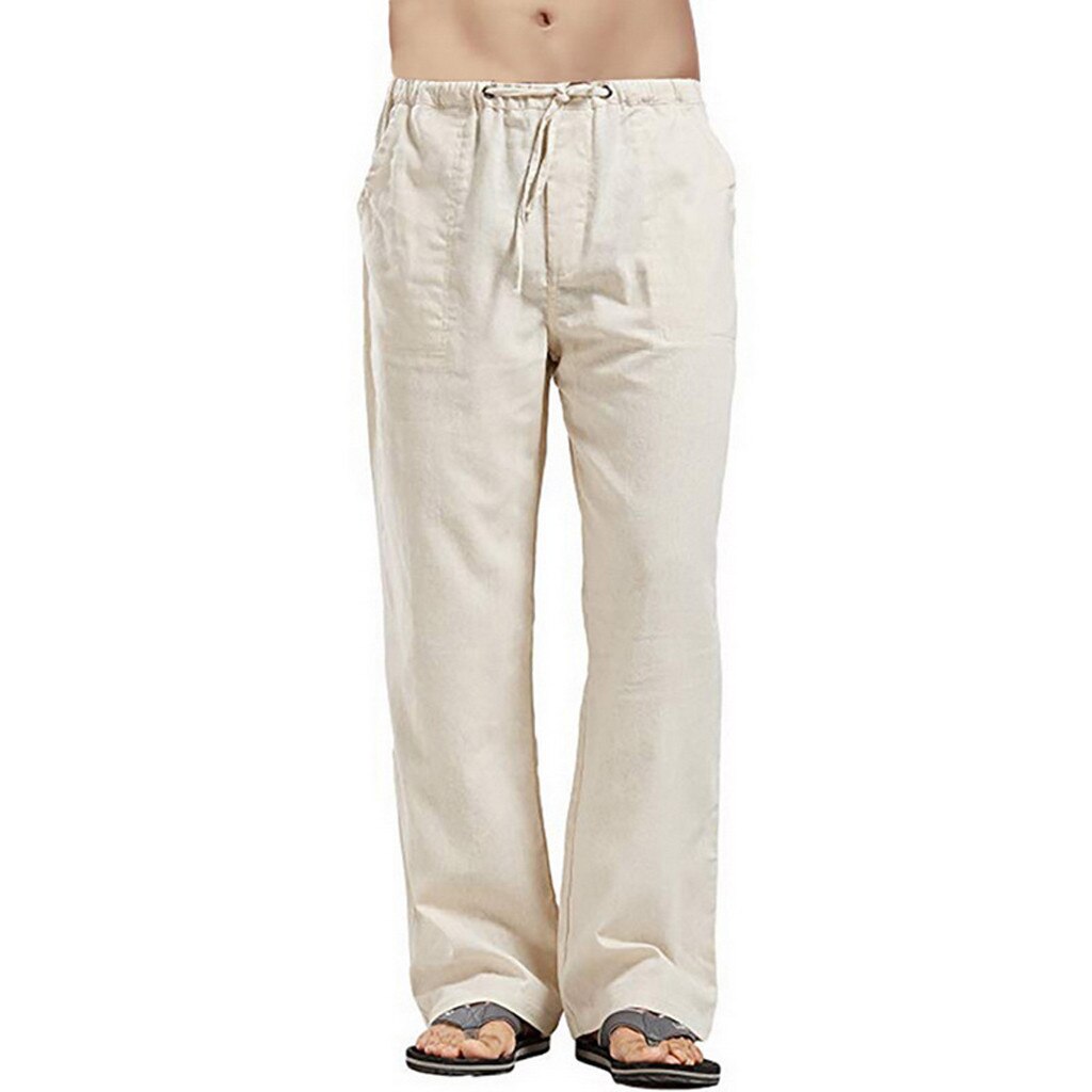 Multi-Pocket Linen Trousers