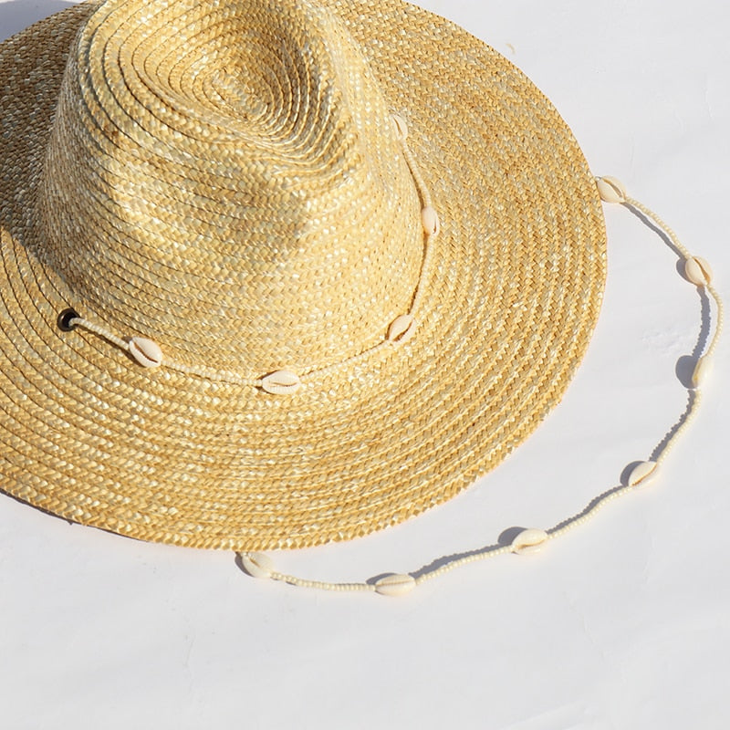 Chapeau de plage avec lanière coquillage - Collection 2023