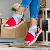 Espadrille en toile et à élastique