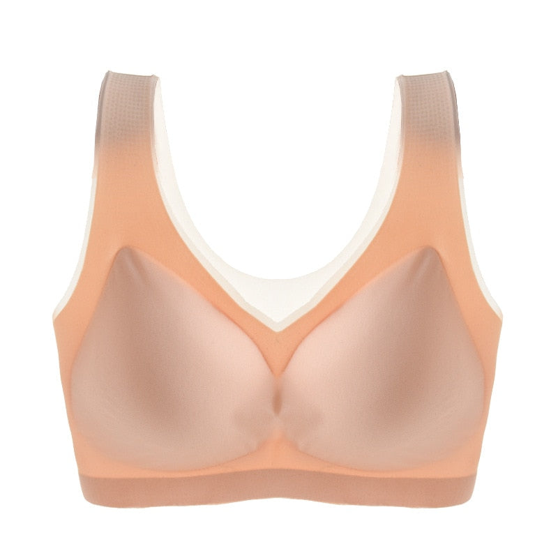Soutien-gorge sans couture ultra-fin en soie glacée