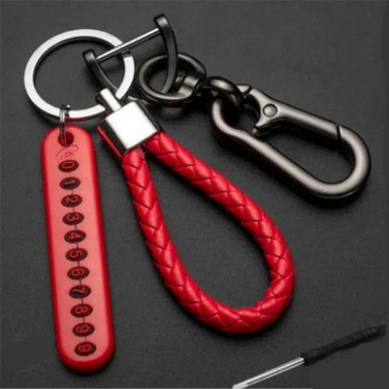 Anti-loss keyring with phone number