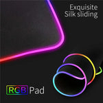 Tapis de bureau rétroéclairage RGB - Antidérapant et confortable