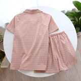 Pyjama en Gaze de Coton Chemise & Short Mixte - Printemps/ Été