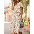 Lightweight summer shirt dress with print