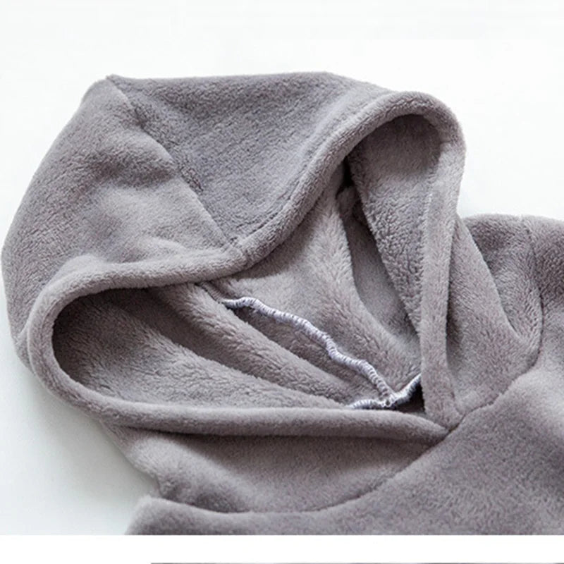 Pyjama en flanelle à capuche