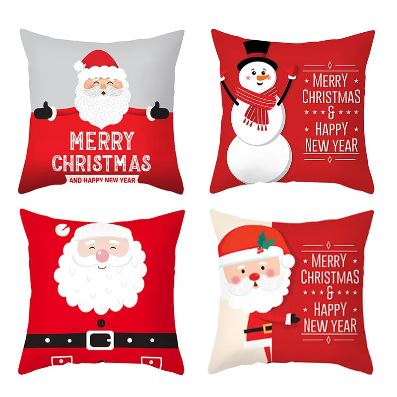 Lot de 2 Housses de Coussins de Noël