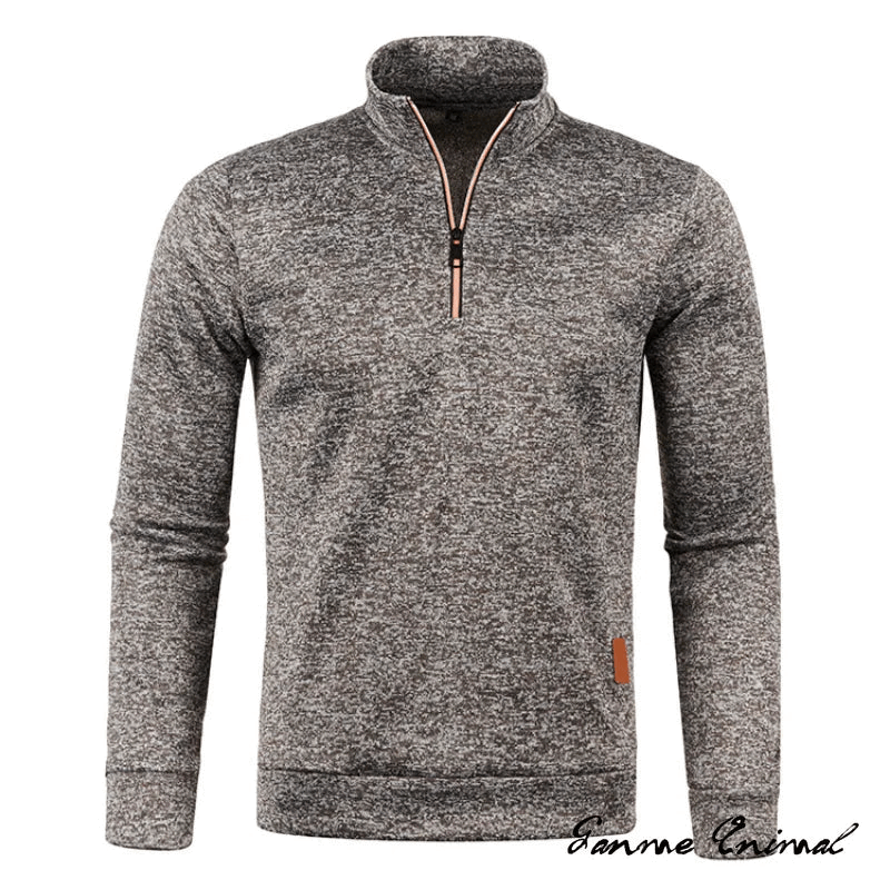 Men's Turtleneck Zip-Up Sweater
