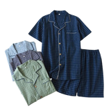 Pyjama en Gaze de Coton Chemise & Short Mixte - Printemps/ Été