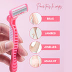 Rasoir à 6 lames anti-coupures - 15 Lames + 3 OFFERTES