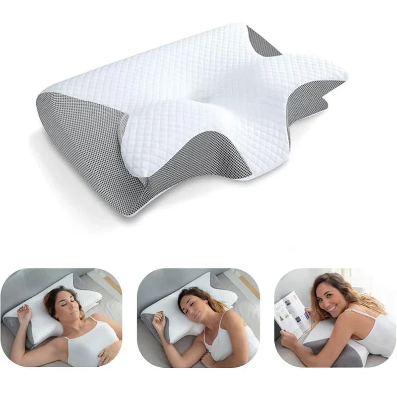 Butterfly pillow for neck pain