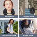 3PCS Travel Illusion Pillow to Fill - FREE Headband + Earplugs
