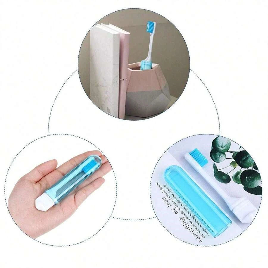 3x Compact Travel Toothbrushes