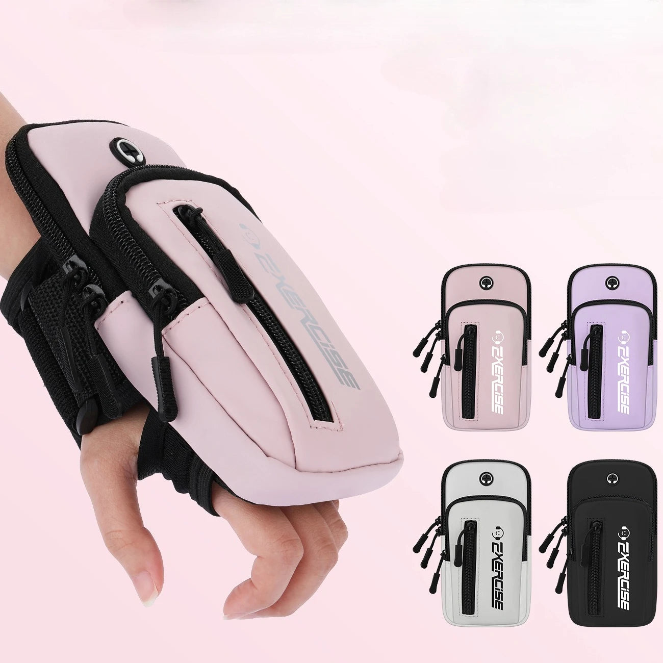 Haissky Pochette de Poignet pour Téléphone – Sac Sport Zippé pour Course, Fitness et Cyclisme, Compatible iPhone & Android
