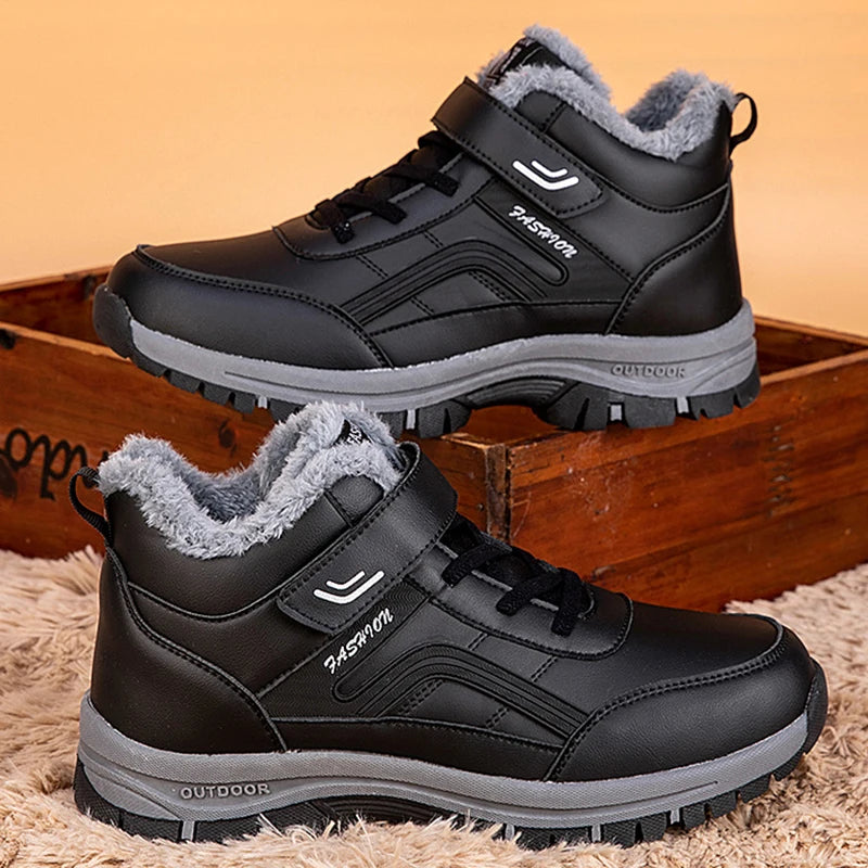 Unisex Lined Boots - Adjustable Velcro