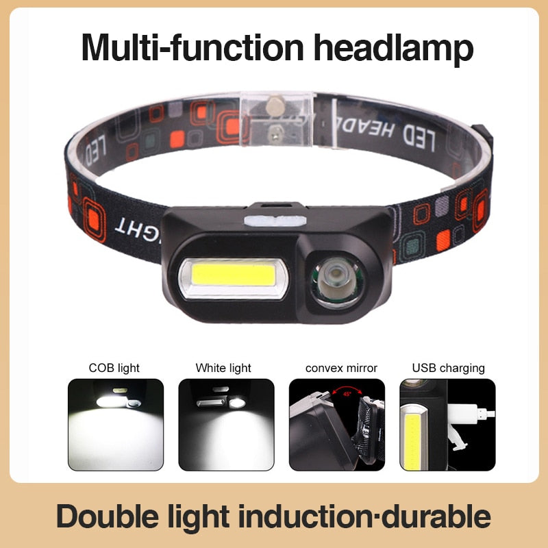 Powerful and removable headlamp - USB charging