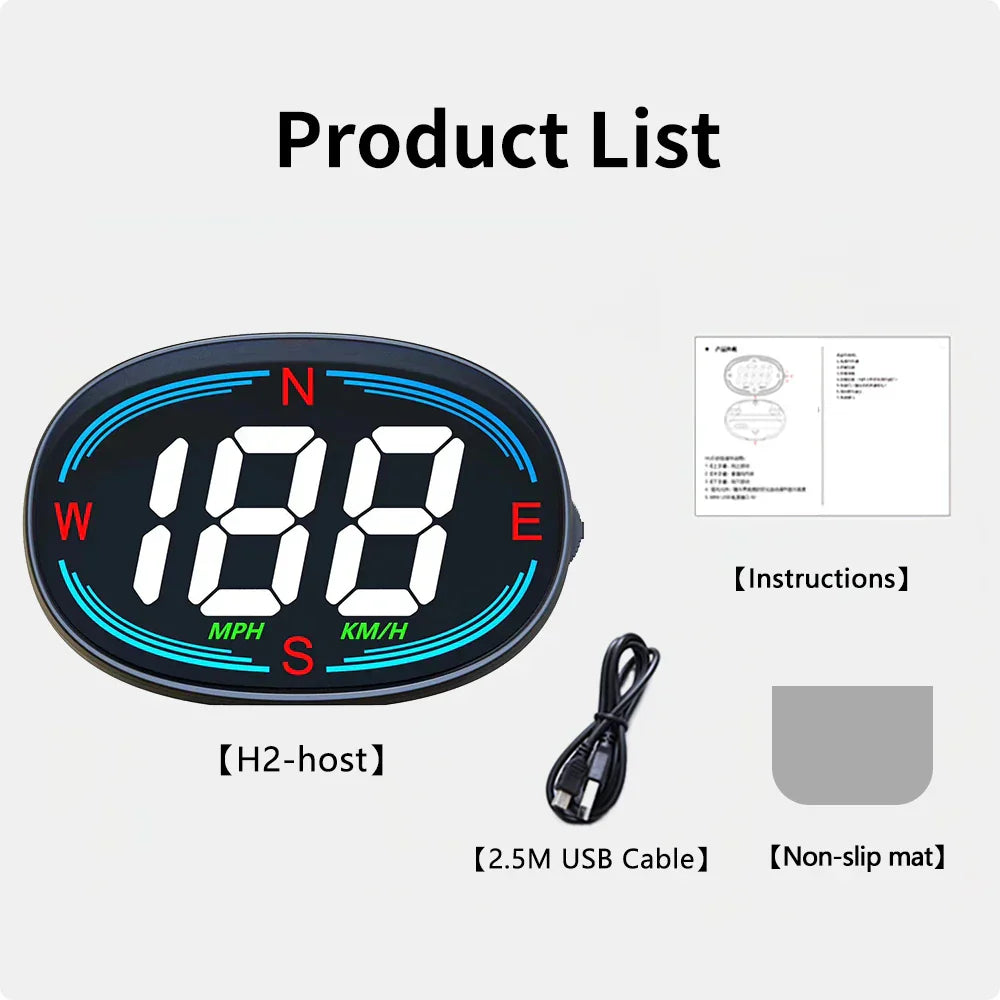 Car Digital Head-Up Display Speedometer