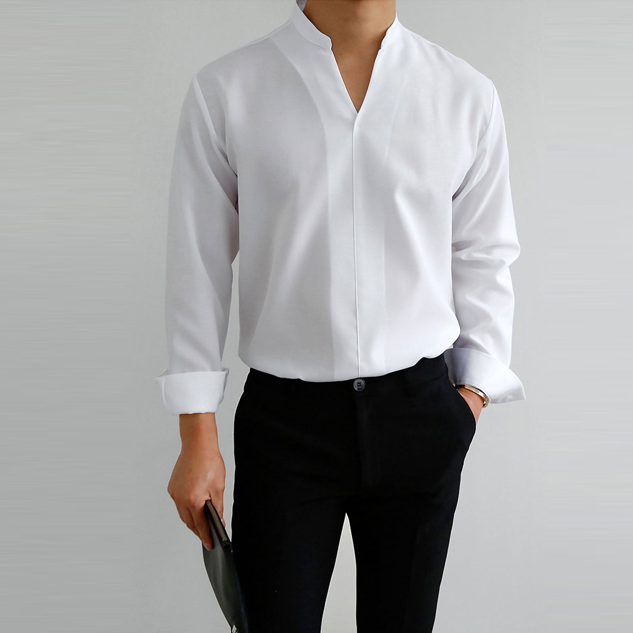 Casual Long Sleeve V-Neck Shirt
