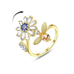 Bague d'anxiété ajustable pour femme