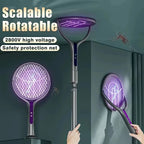 Raquette anti-moustiques électrique et télescopique — Rotation pratique