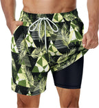 Swimsuit with integrated compression lining