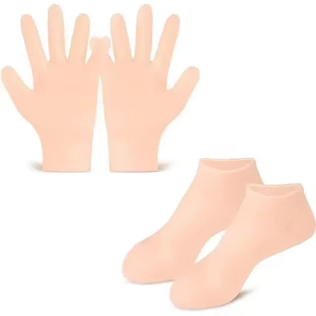 2-Pack Hydrating Gel Socks for Dry Feet & Hands