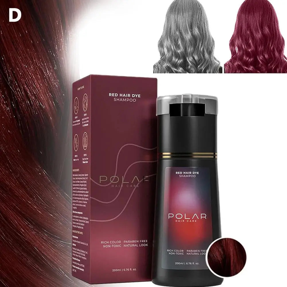 3-in-1 Tinted Shampoo 200 ml – Nourishing Hair Color for Women and Men, Covers Gray Hair