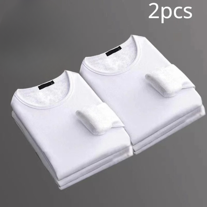 Pack of 2 Long-Sleeved Thermal T-shirts Fleece Lined - Men