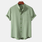 Casual Mandarin Collar Shirt - Spring & Summer