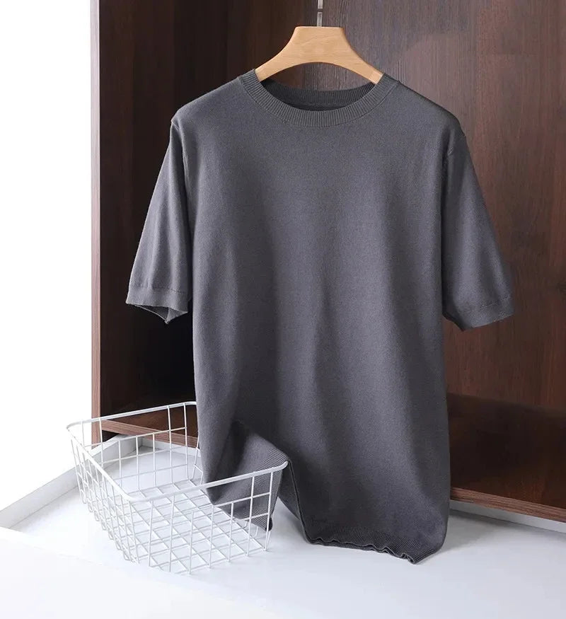 Men's Knitted Merino Wool Mid-Season T-Shirt - 6 Colors