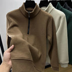 Pull col zippé effet gauffré - Homme