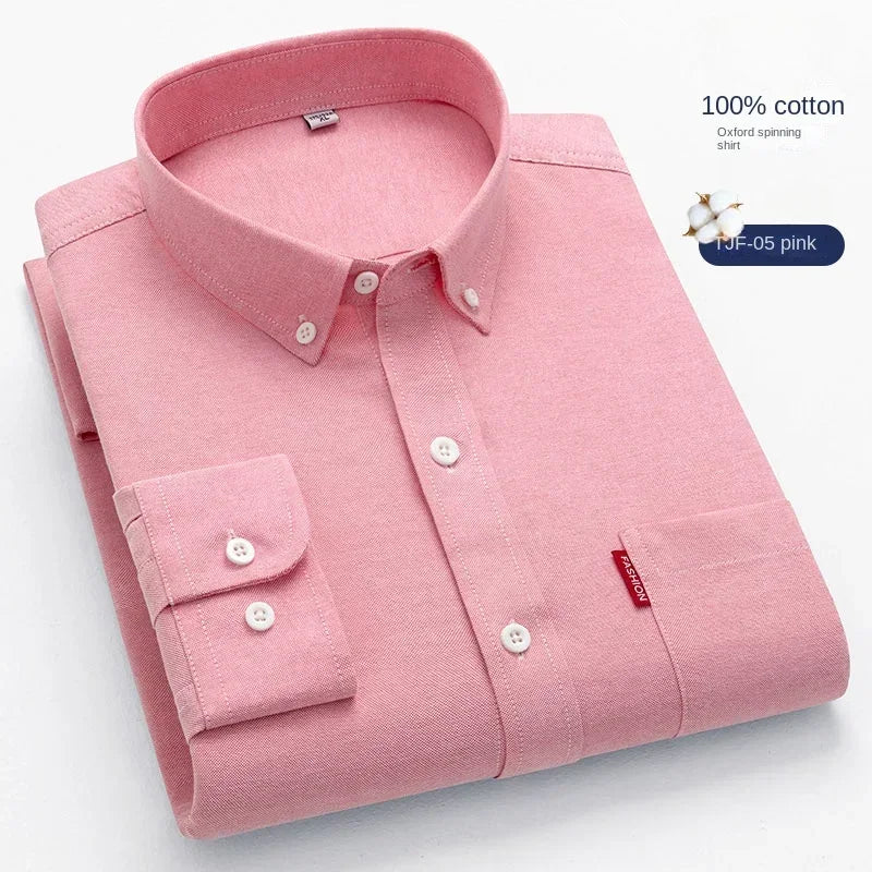 Men's 100% Pure Cotton Long Sleeve Shirt