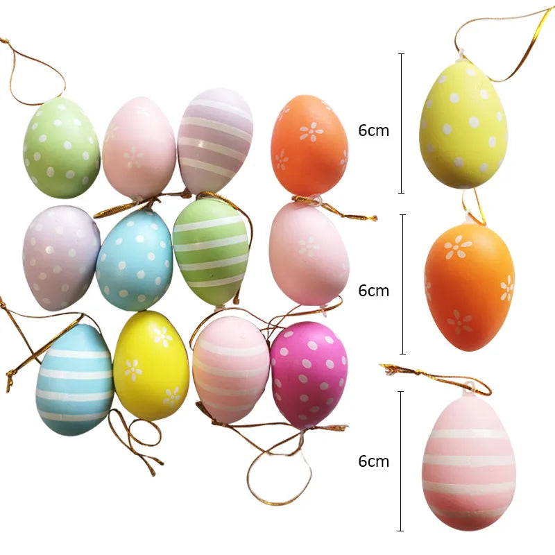 Lot de 12 Oeufs de Pâques Décoratifs