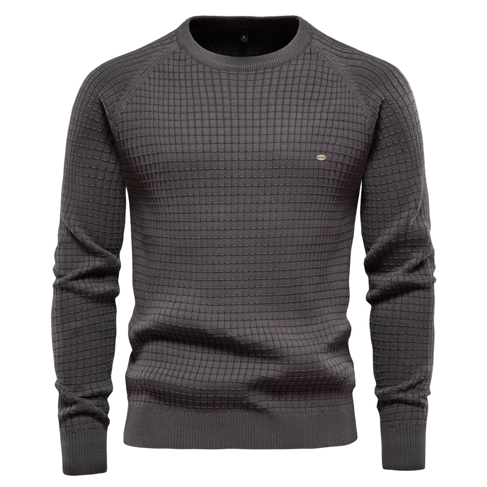 Men's round neck knit jumper
