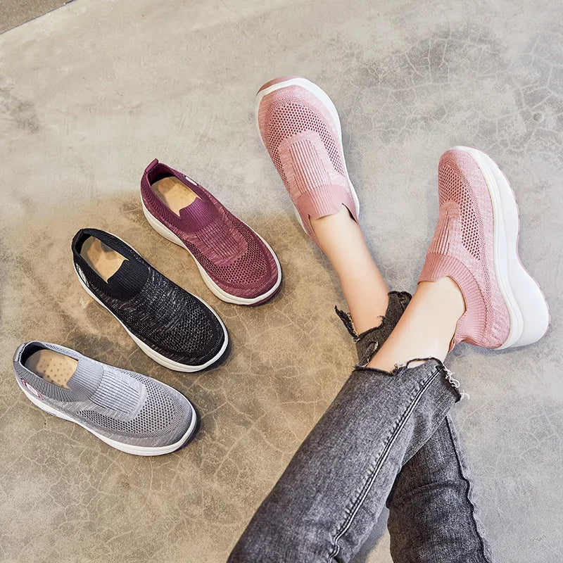 Comfort+ Slip-On Wedge Walking Shoes