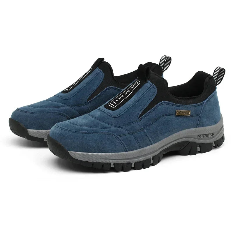 Breathable Suede Leather Slip-On Hiking Shoes