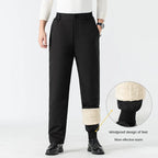 Pantalon élégant à doublure en polaire chaude