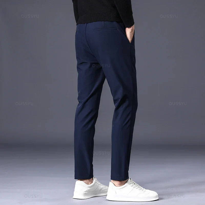 Men's Elegant Winter Trousers with Ultra-Warm Fleece Lining