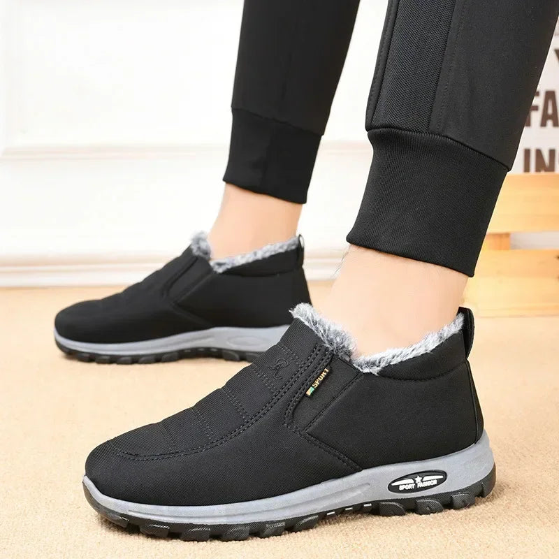 Men's and women's non-slip winter lined boots