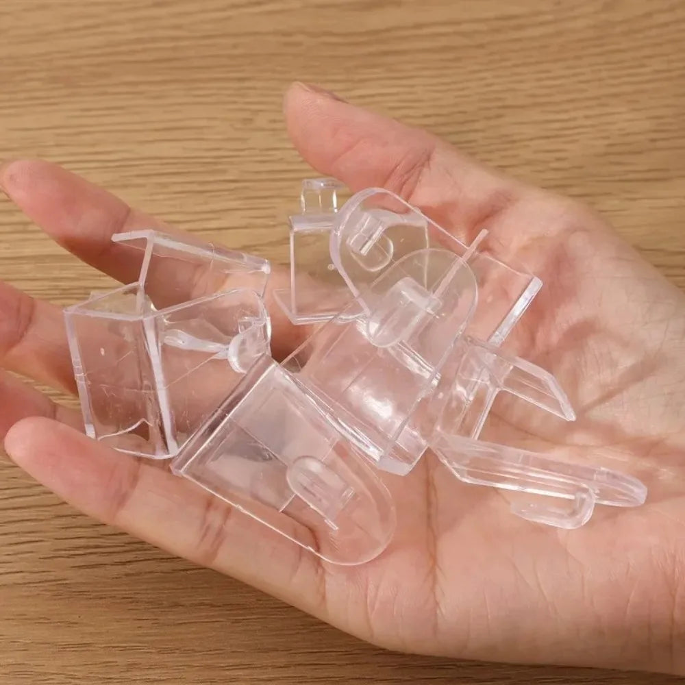 Pack of 30 Transparent Clip Hooks for drawers, doors...